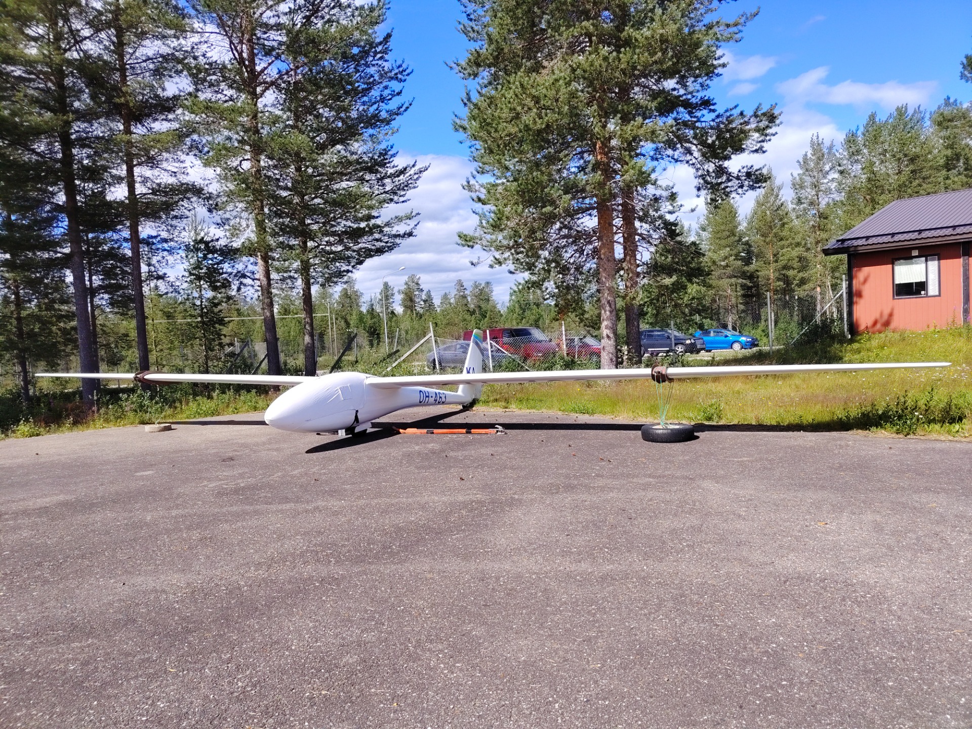 Muumioksi nimeämäni purjelentokone. Ajatella, että se lentää ilman moottoria.